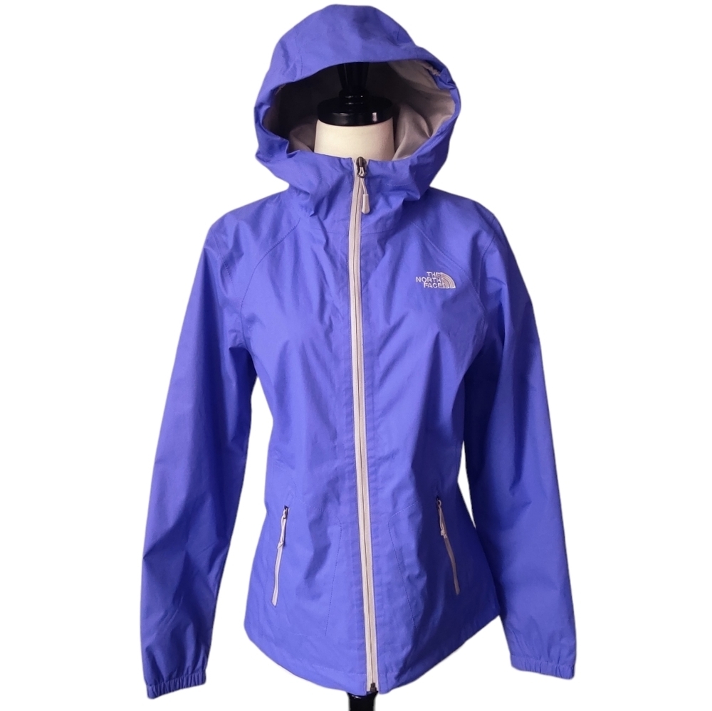 𝅺THE NORTH FACE DryVent Purple Hooded Full Zip Windbreaker Jacket Raincoat S